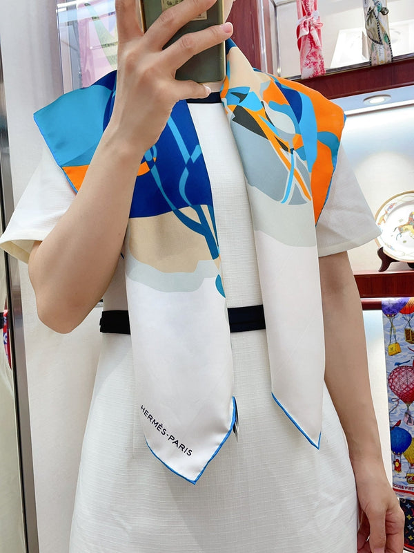 Scarf 90 CM In Colorful Silk Twill 233122