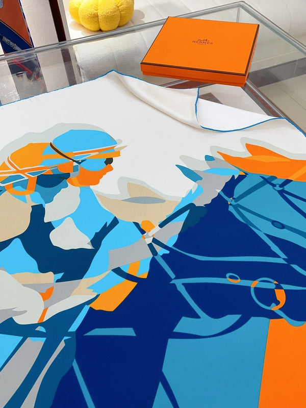 Scarf 90 CM In Colorful Silk Twill 233122