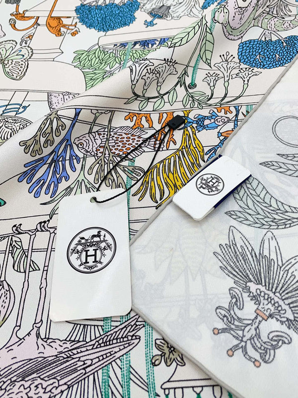 Precious Paradise Scarf 90 CM In Colorful Silk Twill  234592