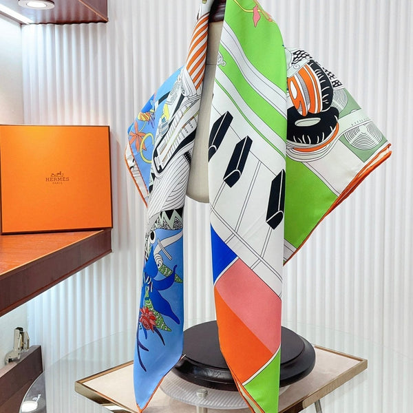 En Studio Scarf 90 CM In Colorful Silk Twill 235405