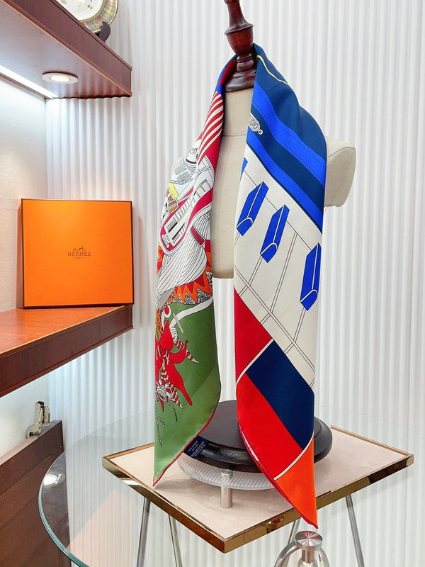 En Studio Scarf 90 CM In Colorful Silk Twill  235406