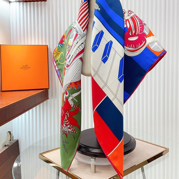 En Studio Scarf 90 CM In Colorful Silk Twill  235406