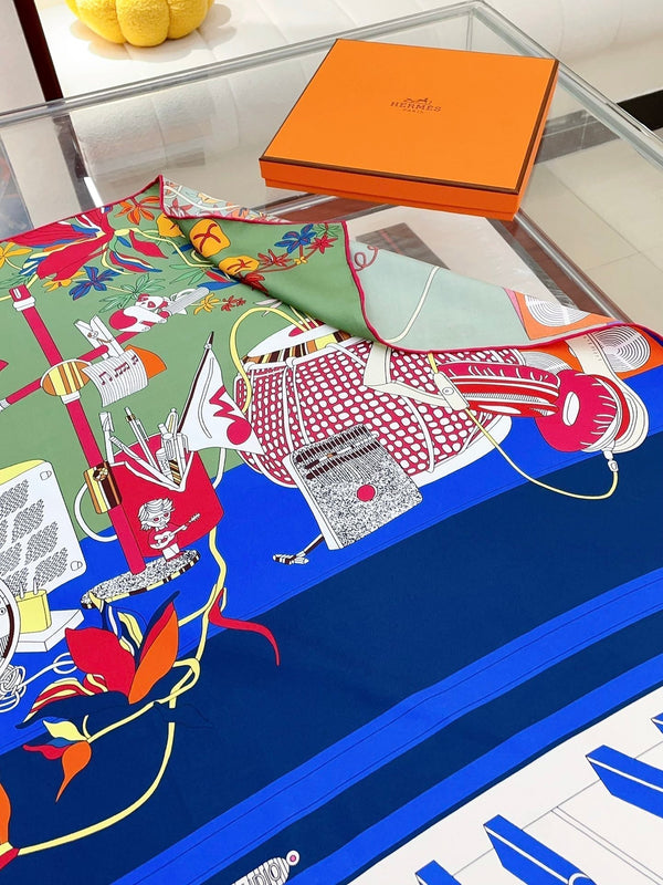 En Studio Scarf 90 CM In Colorful Silk Twill  235406