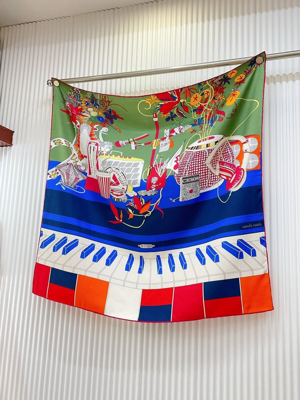 En Studio Scarf 90 CM In Colorful Silk Twill  235406