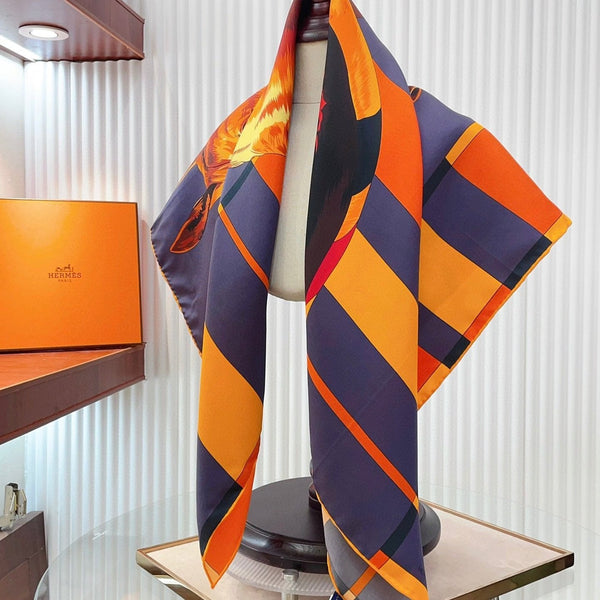 Rocabar De Rire Scarf 90 CM In Colorful Silk Twill 246405