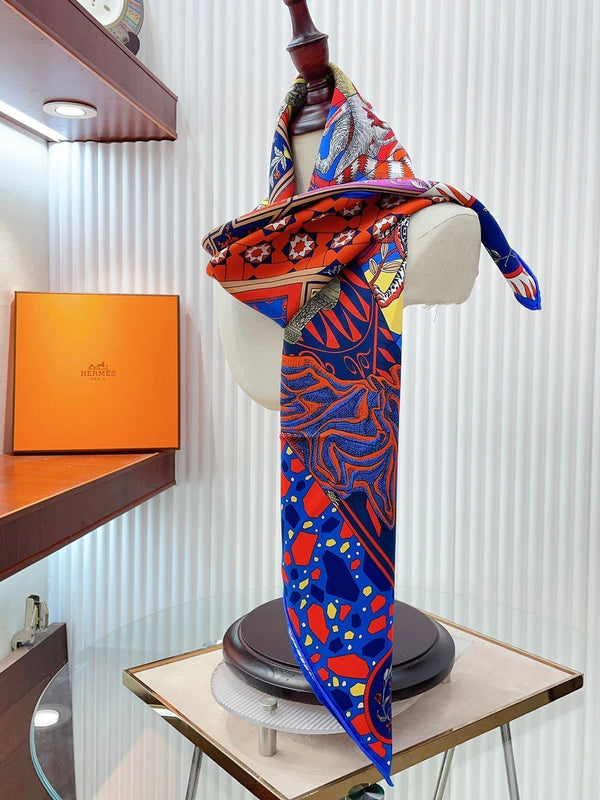 La Danse Des Amazones Scarf 90 CM In Colorful Silk 262787