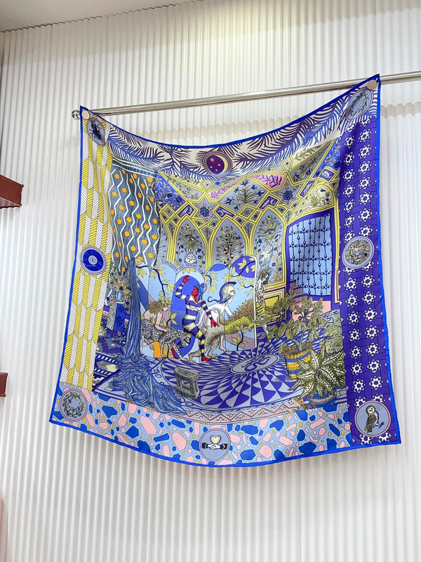 La Danse Des Amazones Scarf 90 CM In Colorful Silk 262787