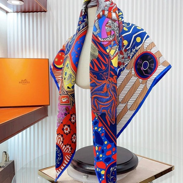 La Danse Des Amazones Scarf 90 CM In Colorful Silk 262787