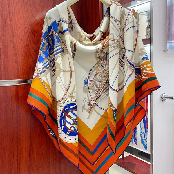 Voitures En Equilibre Scarf 140 CM In Colorful Cashmere And Silk 265385