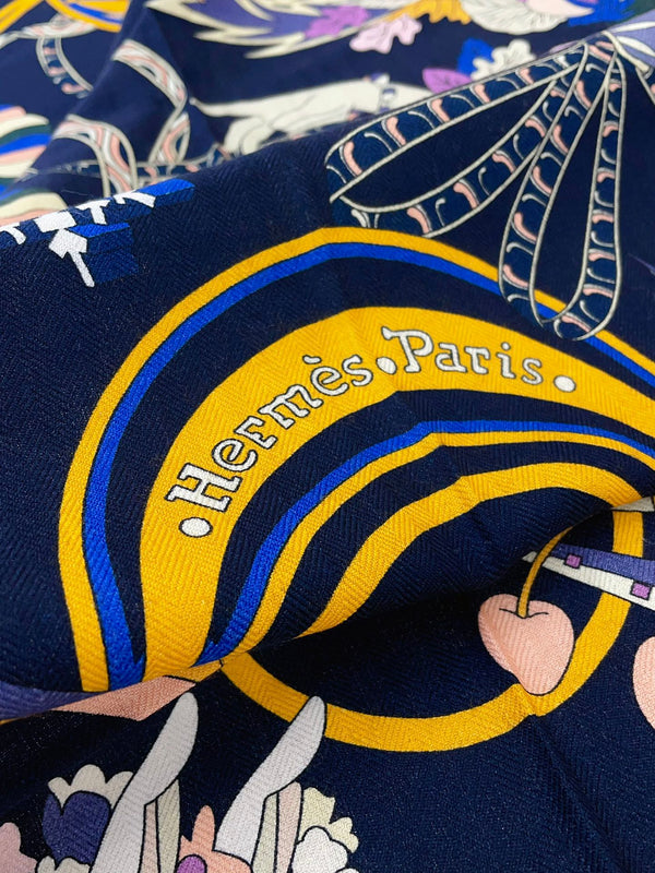 Le Sacre Des Saisons Scarf 140 CM In Colorful Cashmere And Silk 300432