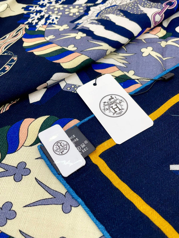 Le Sacre Des Saisons Scarf 140 CM In Colorful Cashmere And Silk 300432