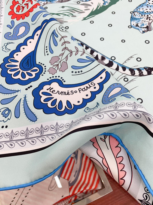 Guepards Bandana Double Face Scarf 90 CM In Colorful Silk 301848