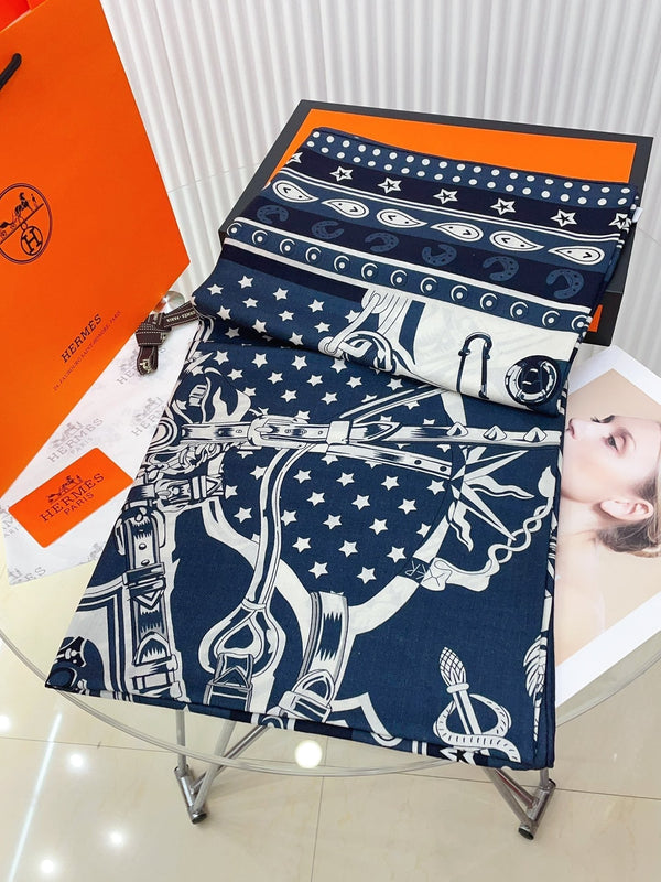 Cheval Punk Bandana Scarf 135 CM In Colorful Cashmere And Silk 304390