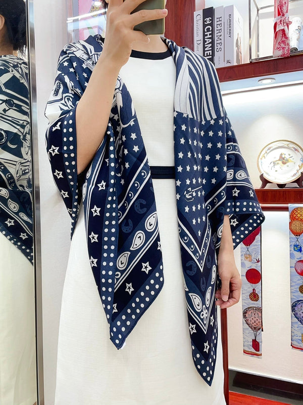 Cheval Punk Bandana Scarf 135 CM In Colorful Cashmere And Silk 304390