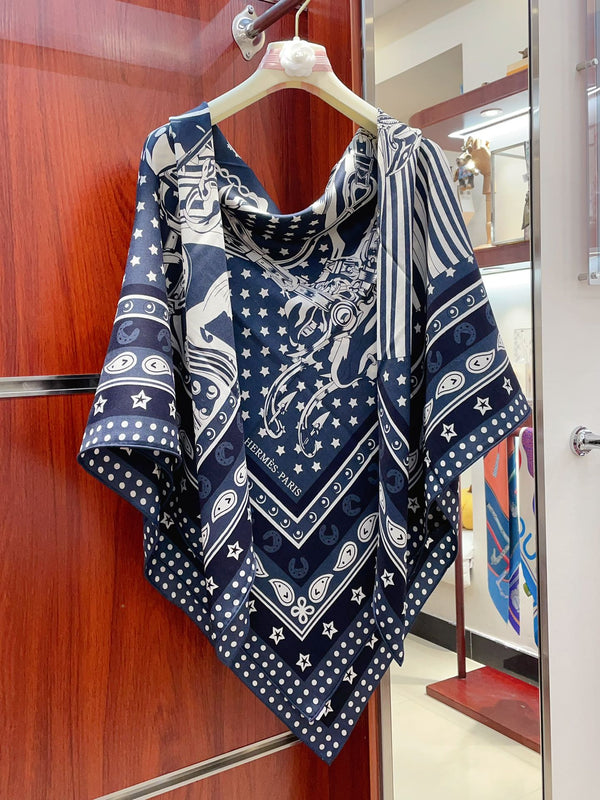 Cheval Punk Bandana Scarf 135 CM In Colorful Cashmere And Silk 304390