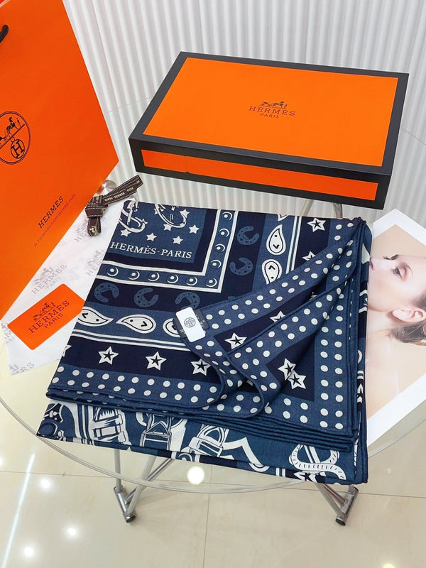 Cheval Punk Bandana Scarf 135 CM In Colorful Cashmere And Silk 304390