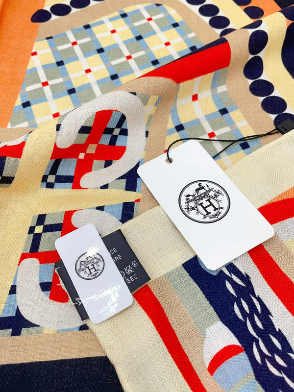 Haute Parure Scarf 135 CM Colorful Cashmere And Silk 324752