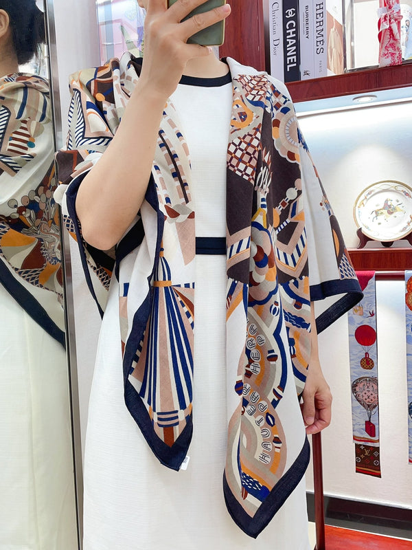 Haute Parure Scarf 135 CM Colorful Cashmere And Silk 324753