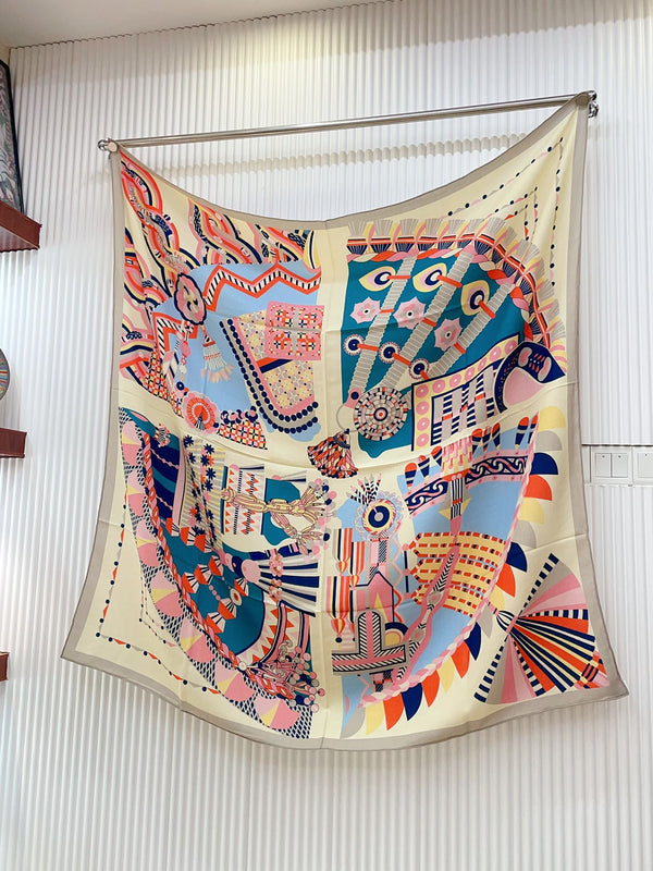 Haute Parure Scarf 135 CM Colorful Cashmere And Silk 324755