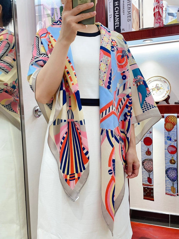 Haute Parure Scarf 135 CM Colorful Cashmere And Silk 324755