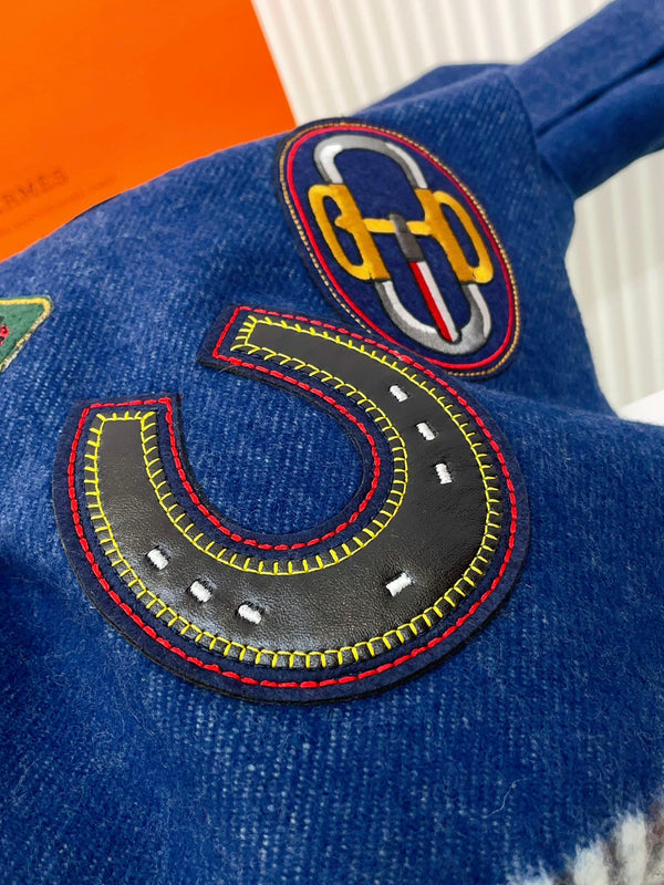 Scarf 160 CM In Blue Cashmere 334195