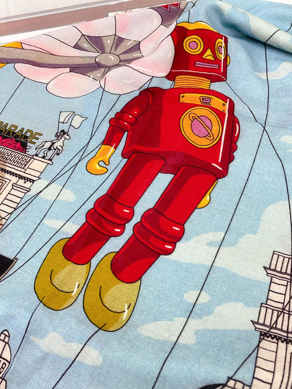 Parade Scarf 140 CM In Colorful Cashmere And Silk 340183