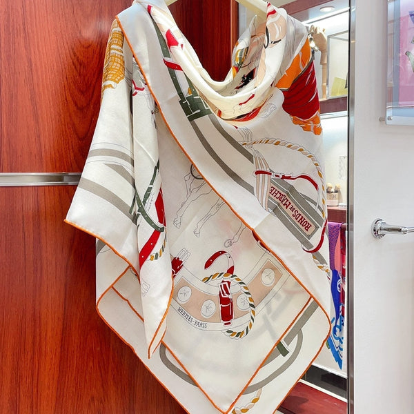 Ronds De Marche Scarf 135 CM Colorful Cashmere And Silk 341400