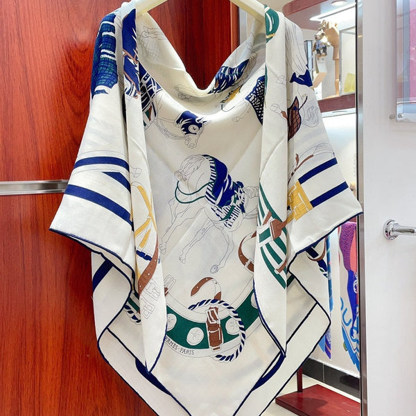 Ronds De Marche Scarf 135 CM Colorful Cashmere And Silk 341401