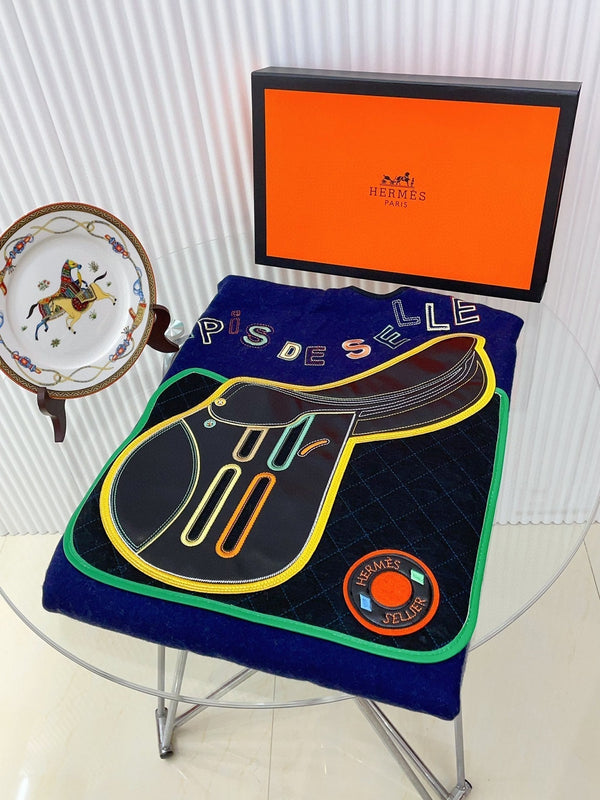 PONCHO 130 CM IN COLORFUL CASHMERE WITH HAND-ROLLED EDGES 371988