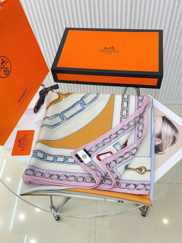 Effet Kaleidoscope Shawl 135 CM In Colorful Cashmere And Silk 382607