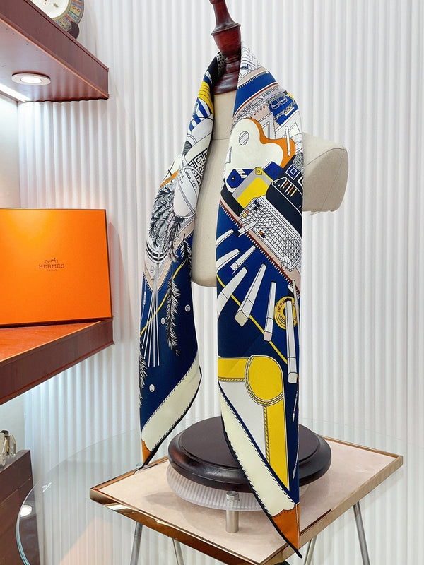 BAGAGE A MAIN SCARF 90 CM IN COLORFUL SILK 388143