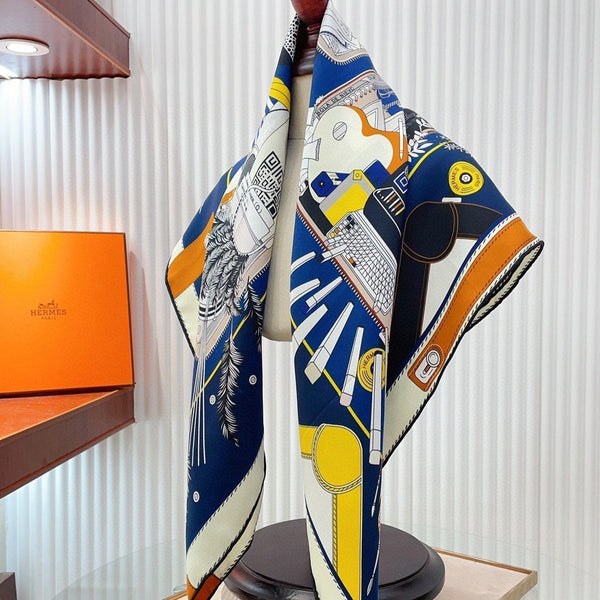 BAGAGE A MAIN SCARF 90 CM IN COLORFUL SILK 388143