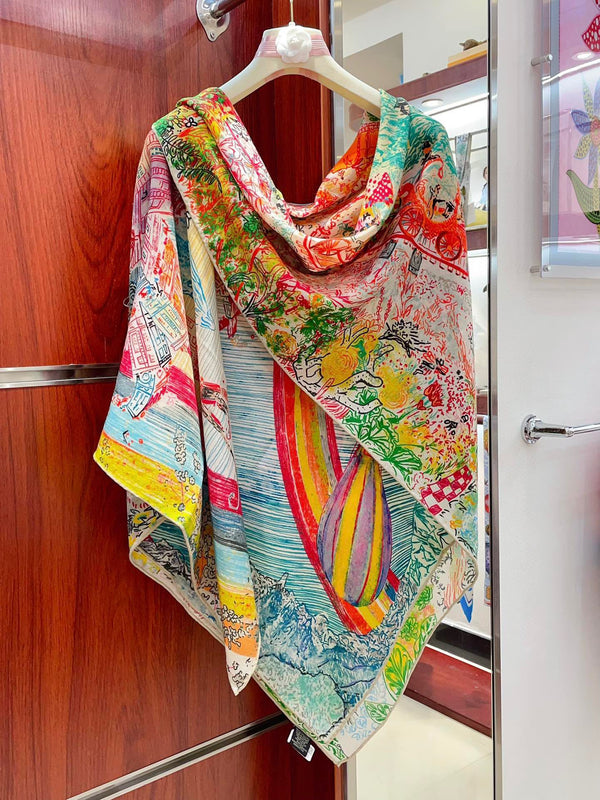SCARF 140 CM COLORFUL 389994