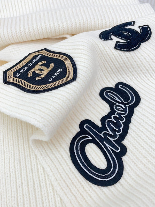 SCIARPA 180 CM IN PURO CASHMERE BIANCO CON ADESIVO 389997