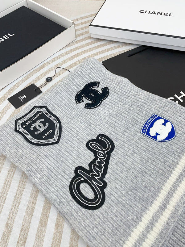 SCIARPA 180 CM IN PURO CASHMERE GRIGIO NUVOLA CON ADESIVO 389999