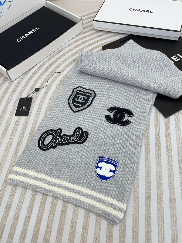 SCIARPA 180 CM IN PURO CASHMERE GRIGIO NUVOLA CON ADESIVO 389999