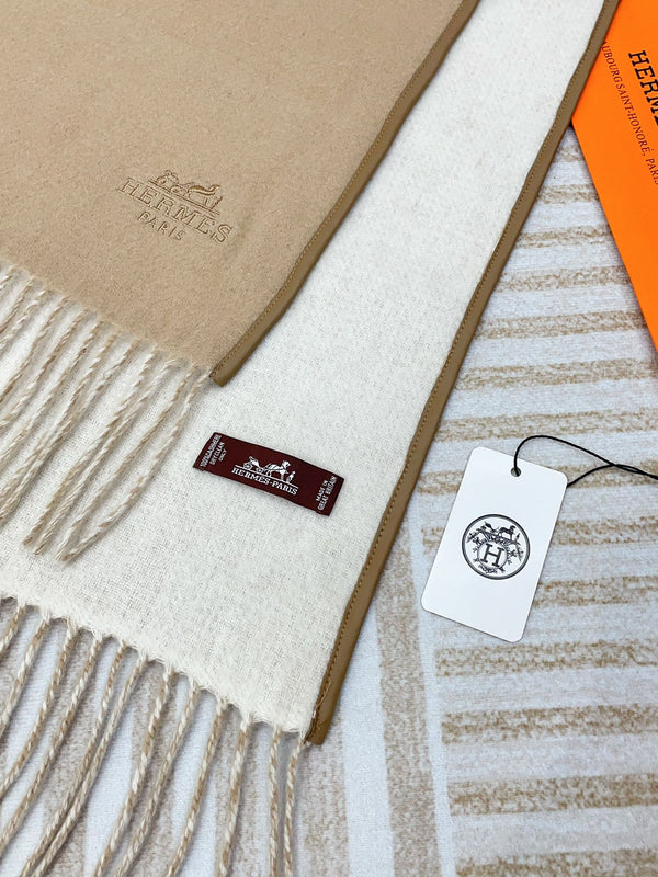 Scarf 200 CM In Beige Mix White Cashmere 403899