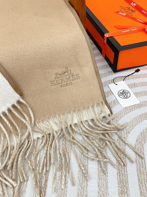 Scarf 200 CM In Beige Mix White Cashmere 403899