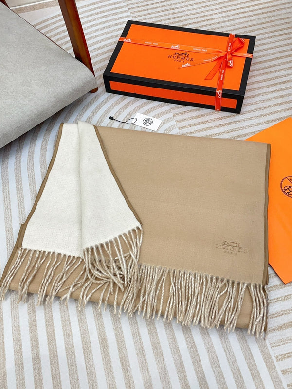 Scarf 200 CM In Beige Mix White Cashmere 403899