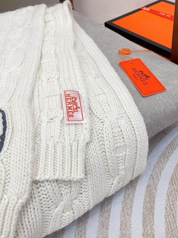 Scarf 170 CM White Cashmere Handwoven