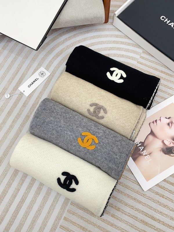 CC Scarf 190 CM In Black Cashmere 419816