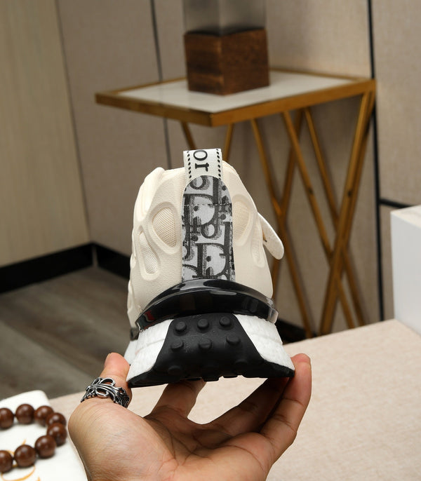 CD RUNNER SNEAKER CREAM AND BLACK CALFSKIN