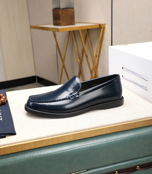 CD RETRO SEWED LOAFER NAVY POLISHED CALFSKIN