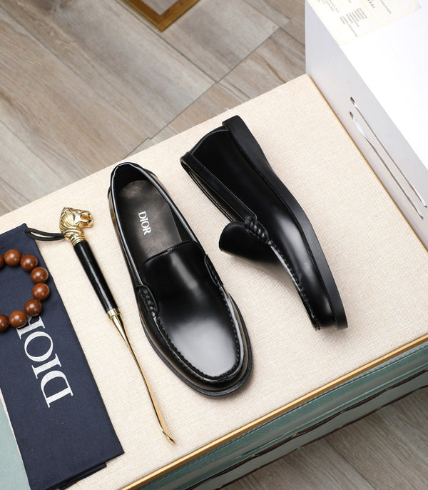 CD RETRO SEWED LOAFER BLACK SMOOTH CALFSKIN