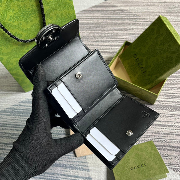 MINI PORTAFOGLIO 11 IN PELLE DI VITELLO NERA