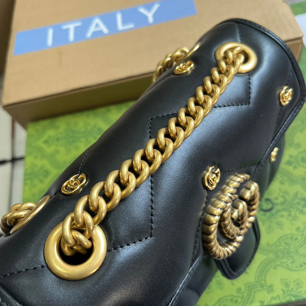 BORSA GG MARMONT PICCOLA 22 IN PELLE DI AGNELLO NERA