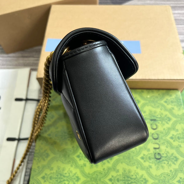 BORSA GG MARMONT PICCOLA 22 IN PELLE DI AGNELLO NERA