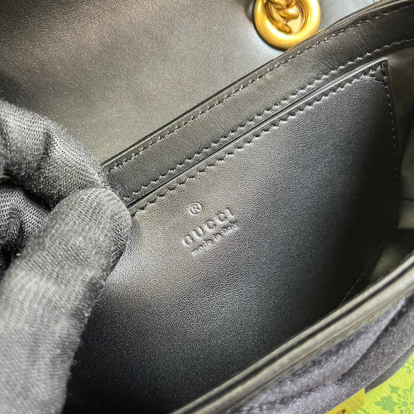 BORSA GG MARMONT MINI 22 IN VELLUTO NERO