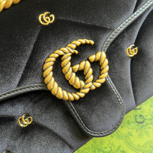 BORSA GG MARMONT MEDIA 26 IN VELLUTO NERO
