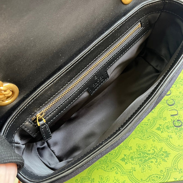 BORSA GG MARMONT MEDIA 26 IN VELLUTO NERO